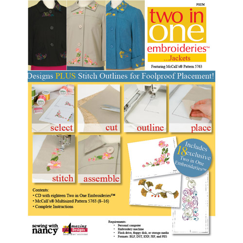 Sewing With Nancy, Two In One Embroideries . . . Jackets PSEJW